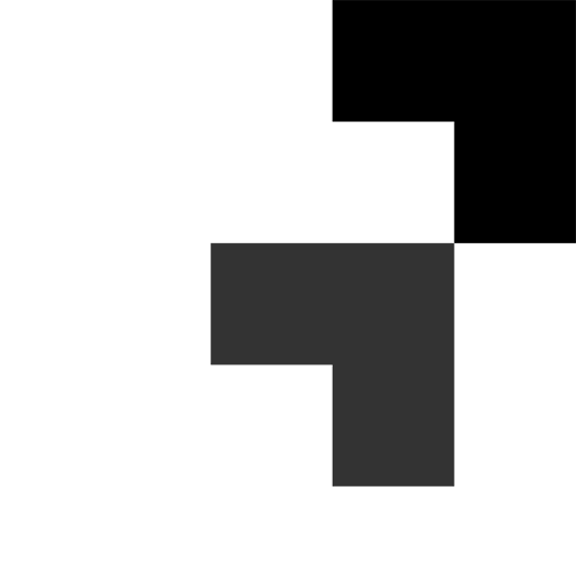 charcoal grey and black l shaped logo