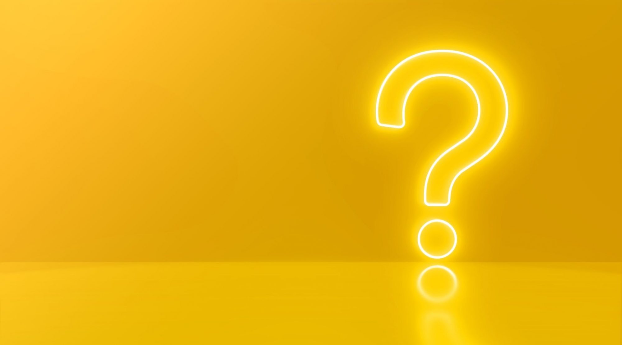 Loan Terminology Neon Question Mark